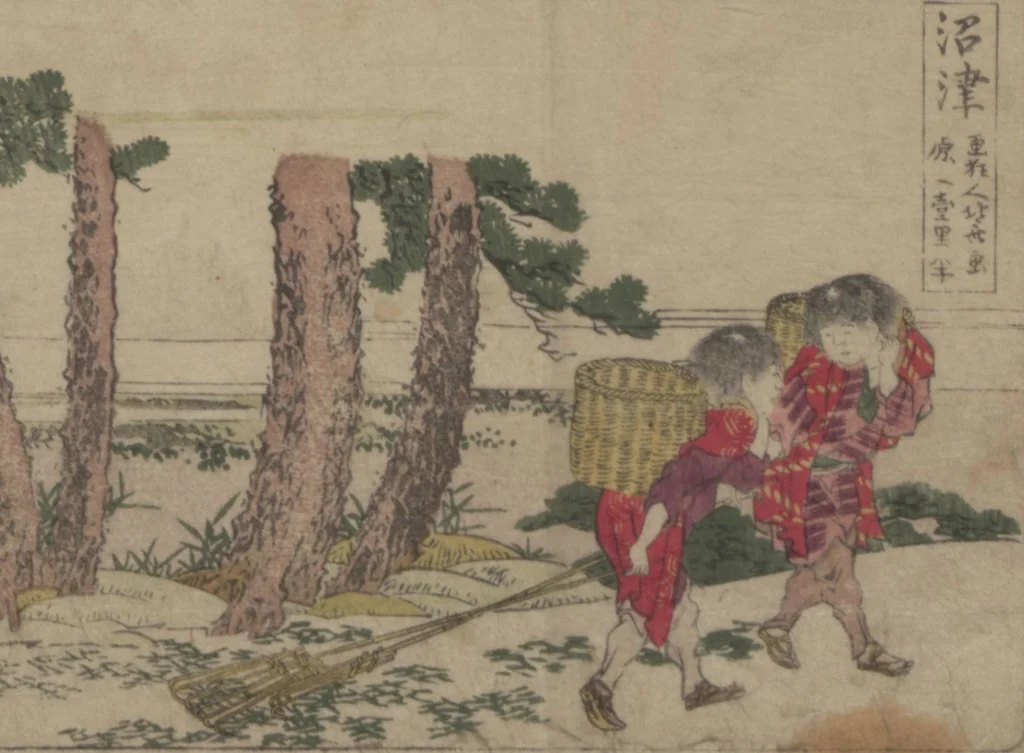 An illustration from Fifty-three Stations on the Tōkaidō Road, Fuchū (Tōkaidō gojūsan-tsugi 東海道五十三次), 1845, leaf 16