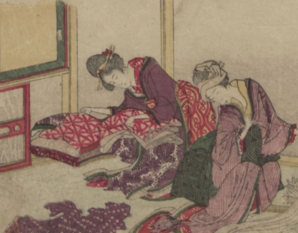 An illustration from Fifty-three Stations on the Tōkaidō Road, Fuchū (Tōkaidō gojūsan-tsugi 東海道五十三次), 1845, leaf 50