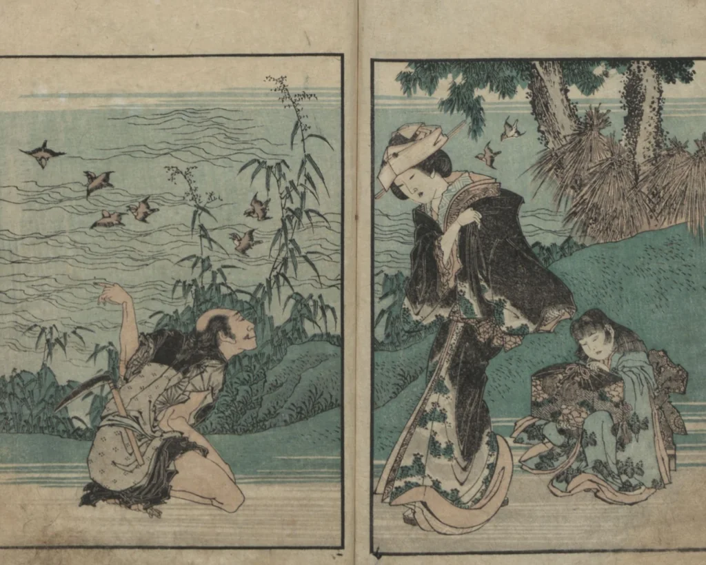 An illustration from Precepts for Women (Ehon Onna imagawa 絵本女今川), 1820, leaf 26