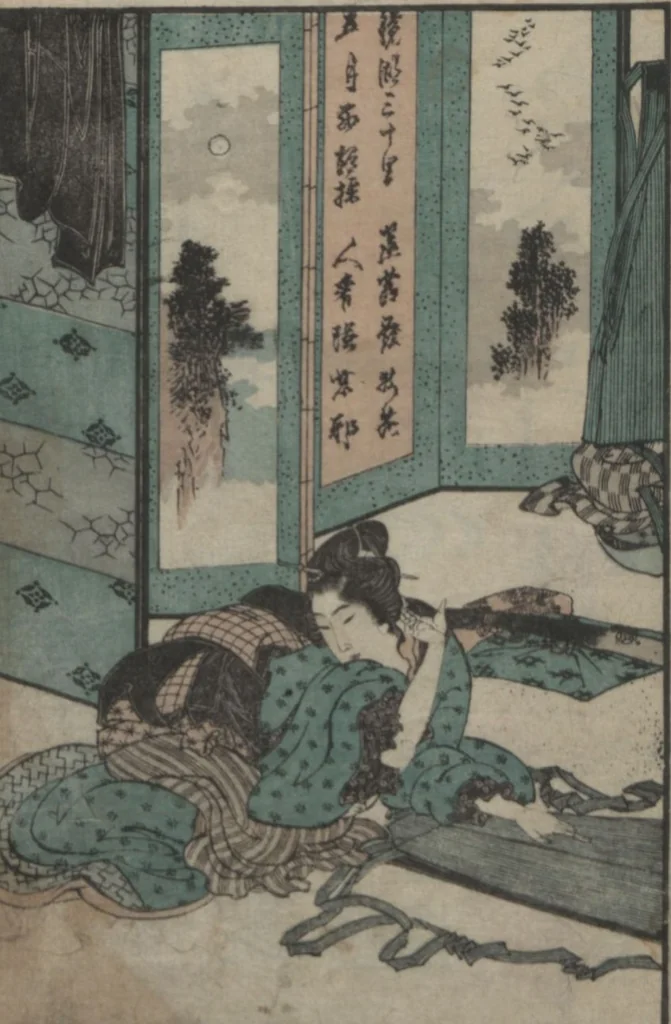 An illustration from Precepts for Women (Ehon Onna imagawa 絵本女今川), 1820, leaf 30