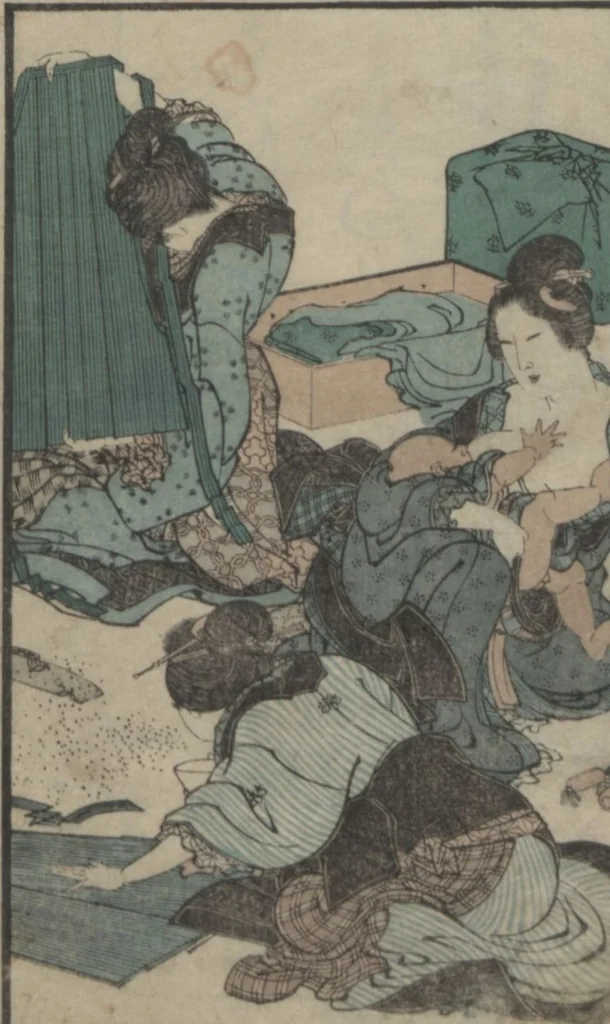 An illustration from Precepts for Women (Ehon Onna imagawa 絵本女今川), 1820, leaf 30