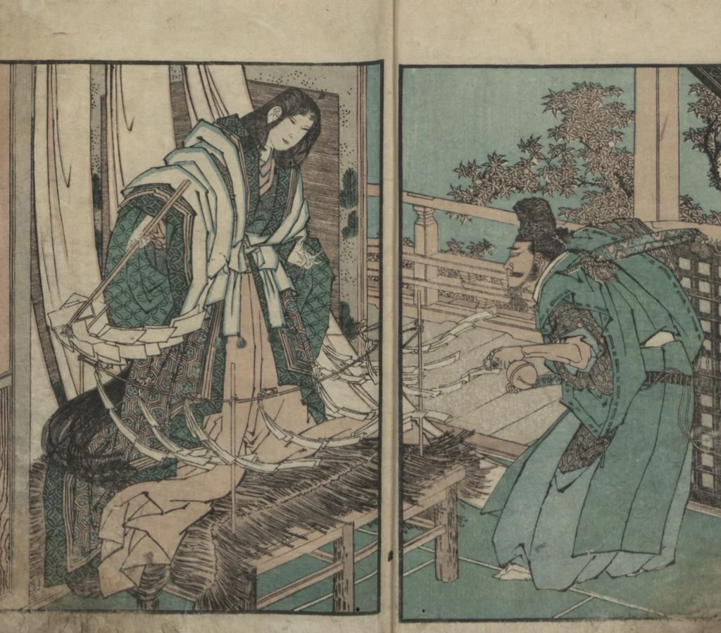 An illustration from Precepts for Women (Ehon Onna imagawa 絵本女今川), 1820, leaf 8