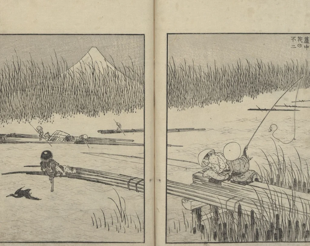 An illustration from One Hundred Views of Mount Fuji (Fugaku Hyakkei shohen 富嶽百景 初編) : [volume 1], 1834, leaf 19