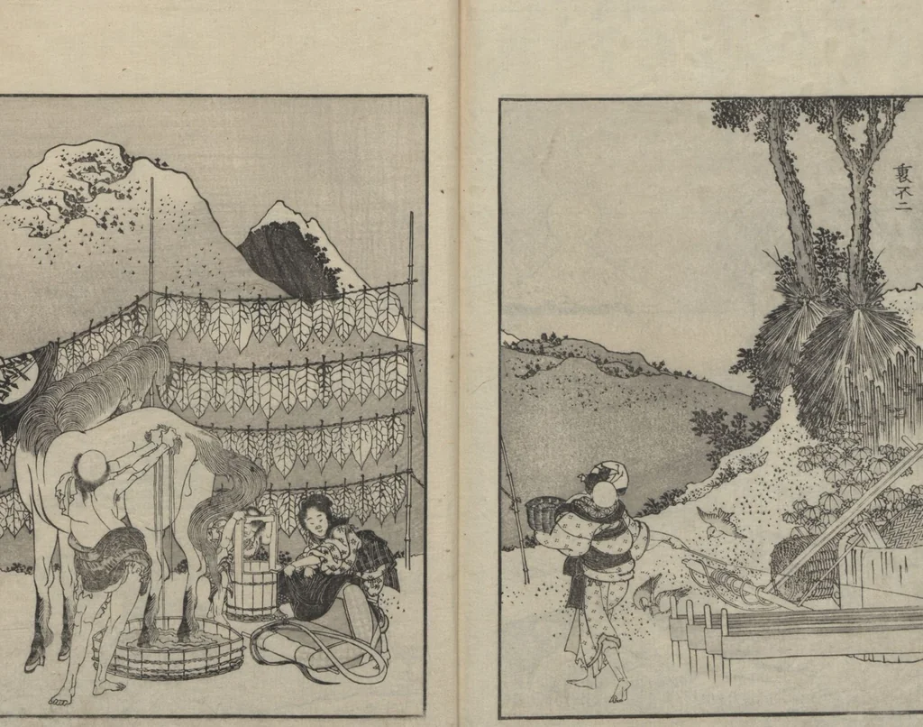 An illustration from One Hundred Views of Mount Fuji (Fugaku Hyakkei shohen 富嶽百景 初編) : [volume 1], 1834, leaf 23