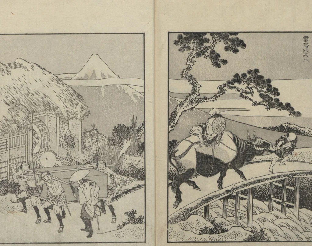 An illustration from One Hundred Views of Mount Fuji (Fugaku Hyakkei shohen 富嶽百景 初編) : [volume 1], 1834, leaf 25