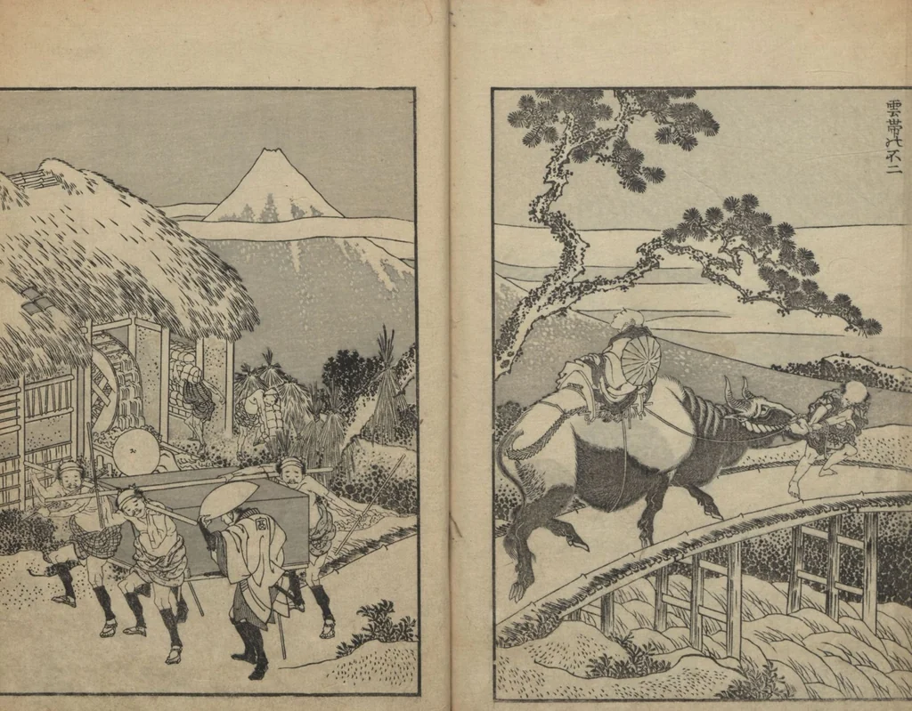 An illustration from One Hundred Views of Mount Fuji (Fugaku Hyakkei shohen 富嶽百景 初編) : [volume 1], 1834, leaf 25