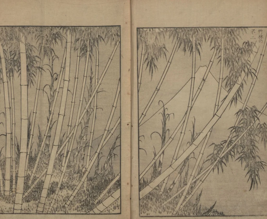 An illustration from One Hundred Views of Mount Fuji (Fugaku Hyakkei nihen 富嶽百景 二編) : [volume 2], 1835, leaf 5