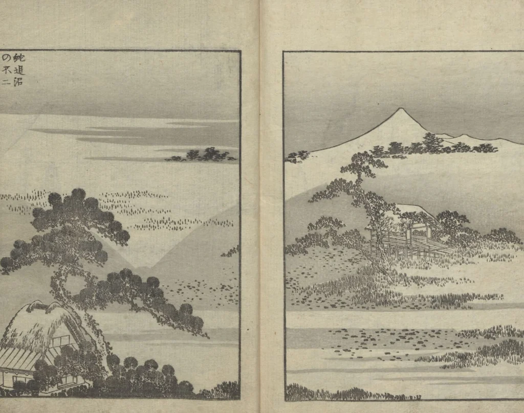 An illustration from One Hundred Views of Mount Fuji (Fugaku Hyakkei sanpen 富嶽百景[三編]) : [volume 3], 1847, leaf 27