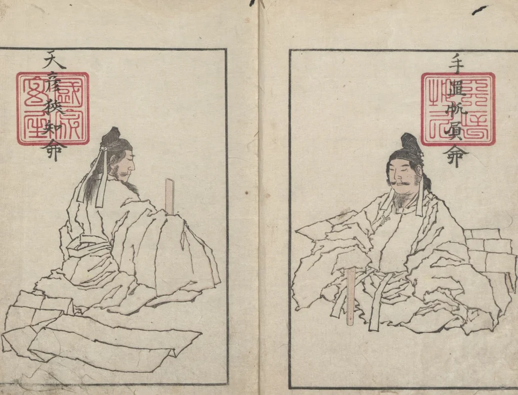 An illustration from Transmitting the Spirit, Revealing the Form of Things: Hokusai Sketchbooks (Denshin kaishu: Hokusai manga, gohen 伝神開手 北斎漫画 五編) : [volume 5], 1816, leaf 5
