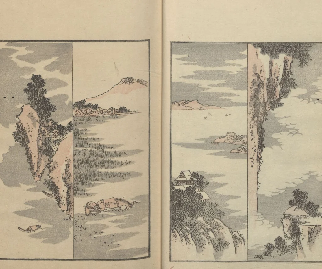 An illustration from Transmitting the Spirit, Revealing the Form of Things: Hokusai Sketchbooks (Denshin kaishu: Hokusai manga, jūgohen 伝神開手 北斎漫画 十五編) : [volume 15], 1878, leaf 10