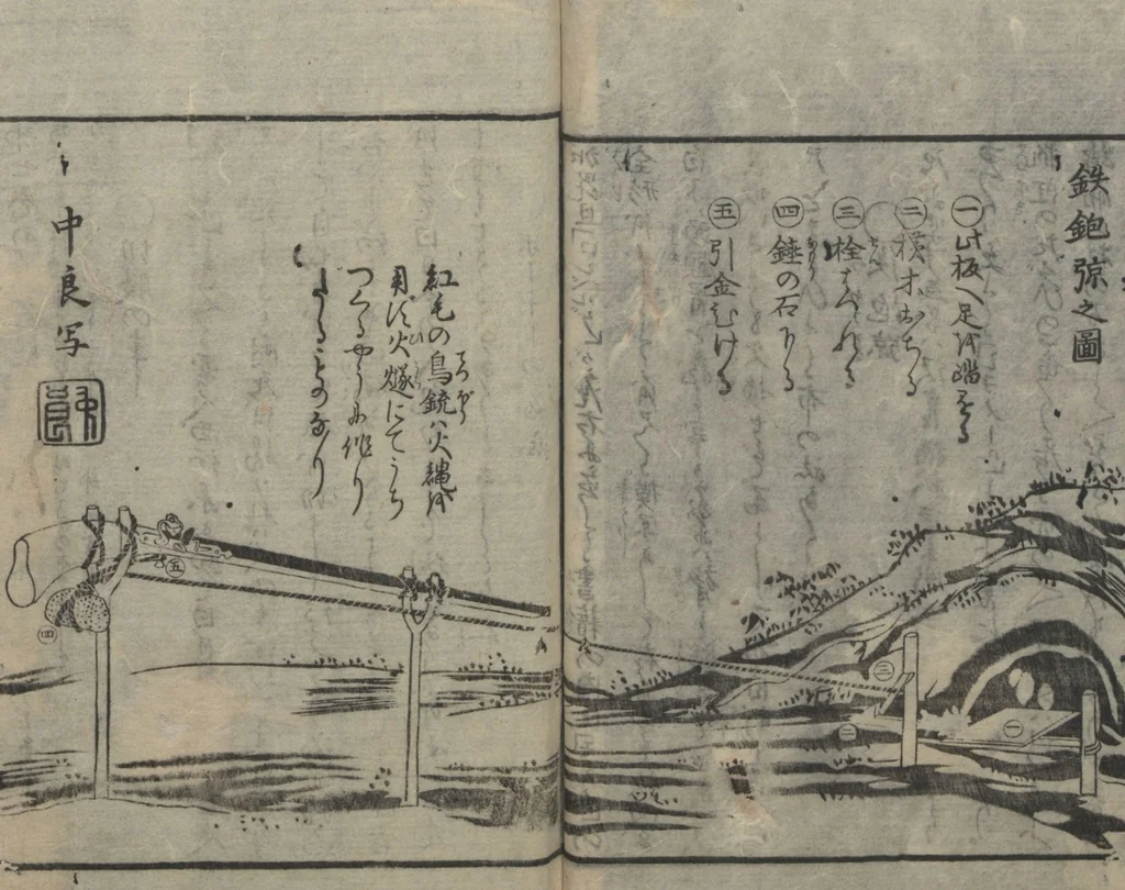 An illustration from Chats on Novelties of Foreign Lands (Kōmōzatsuwa 紅毛雑話) : [volume 2], 1787, leaf 17