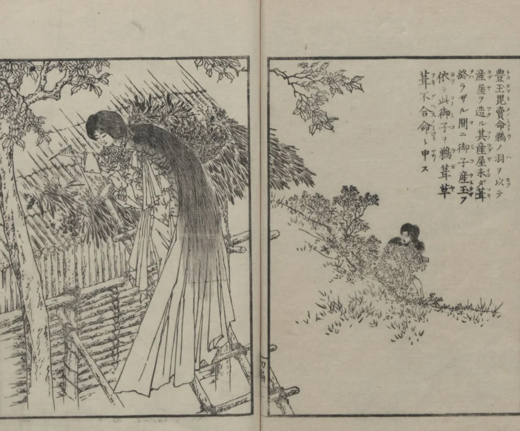 An illustration from Sketches by Sensai Eitaku (Sensai Eitaku gafu 鮮斎永濯画譜), 1884, leaf 14