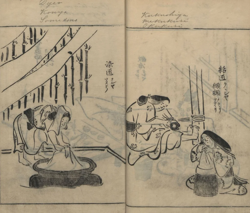 An illustration from Sketches of People (Jinbutsu sōga 人物艸画), 1724, leaf 23