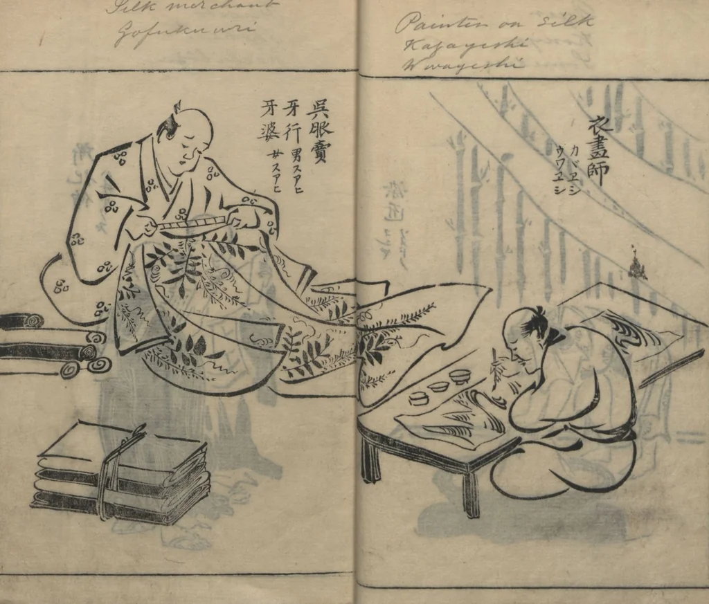 An illustration from Sketches of People (Jinbutsu sōga 人物艸画), 1724, leaf 24