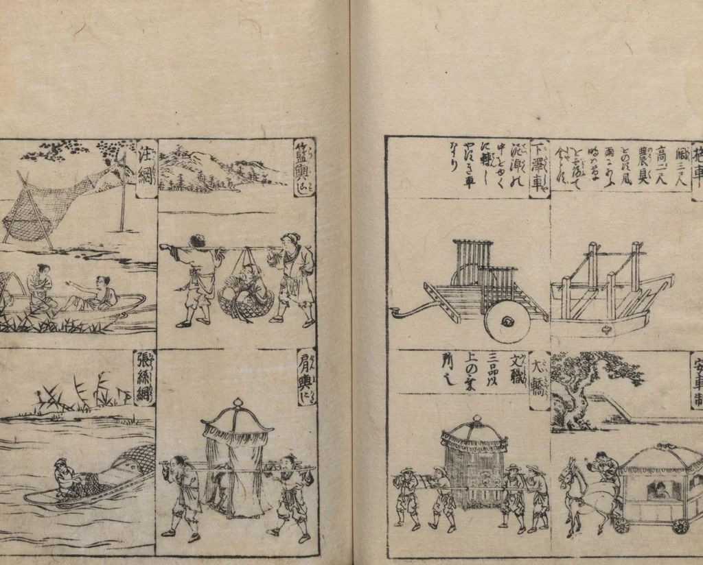 An illustration from Illustrated Encyclopedia of China (Morokoshi kinmō zui 唐土訓蒙図彙) : [volume 2], 1718, leaf 44