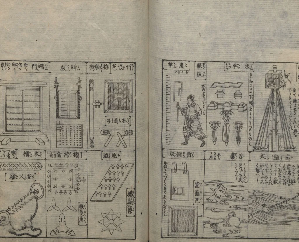 An illustration from Illustrated Encyclopedia of China (Morokoshi kinmō zui 唐土訓蒙図彙) : [volume 2], 1718, leaf 54