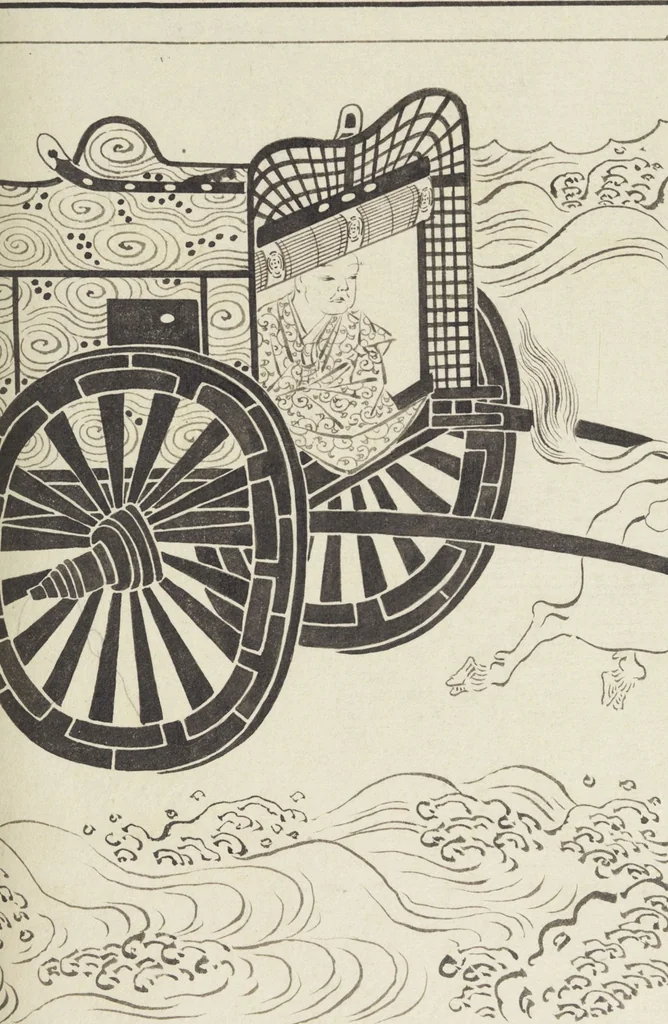 An illustration from Story of Michizane Sugawara, known as Tenjin (Tenjin engi 天神縁起), leaf 112