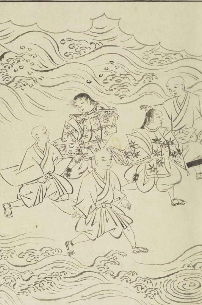 An illustration from Story of Michizane Sugawara, known as Tenjin (Tenjin engi 天神縁起), leaf 113