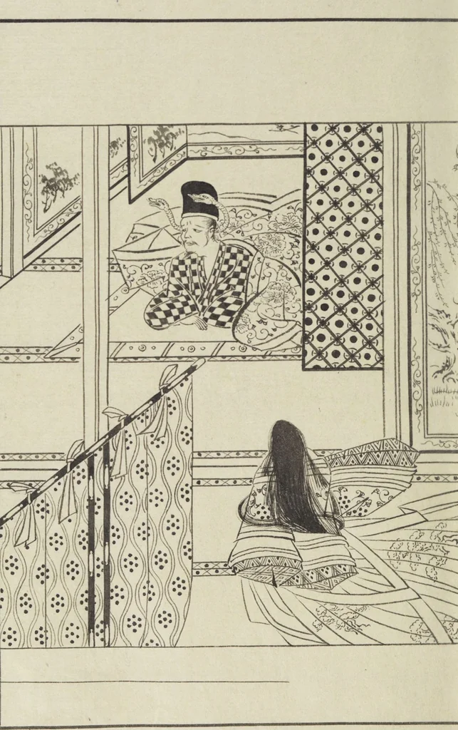 An illustration from Story of Michizane Sugawara, known as Tenjin (Tenjin engi 天神縁起), leaf 119