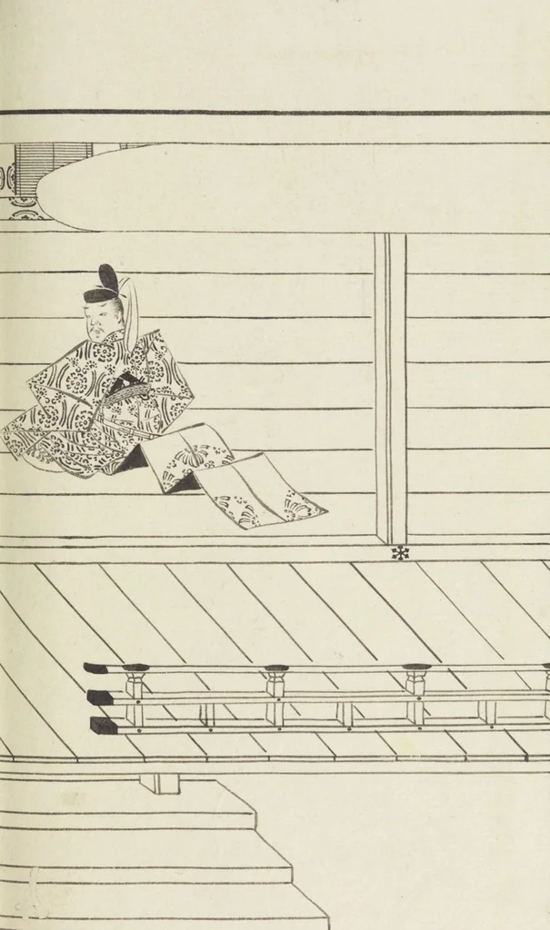 An illustration from Story of Michizane Sugawara, known as Tenjin (Tenjin engi 天神縁起), leaf 134
