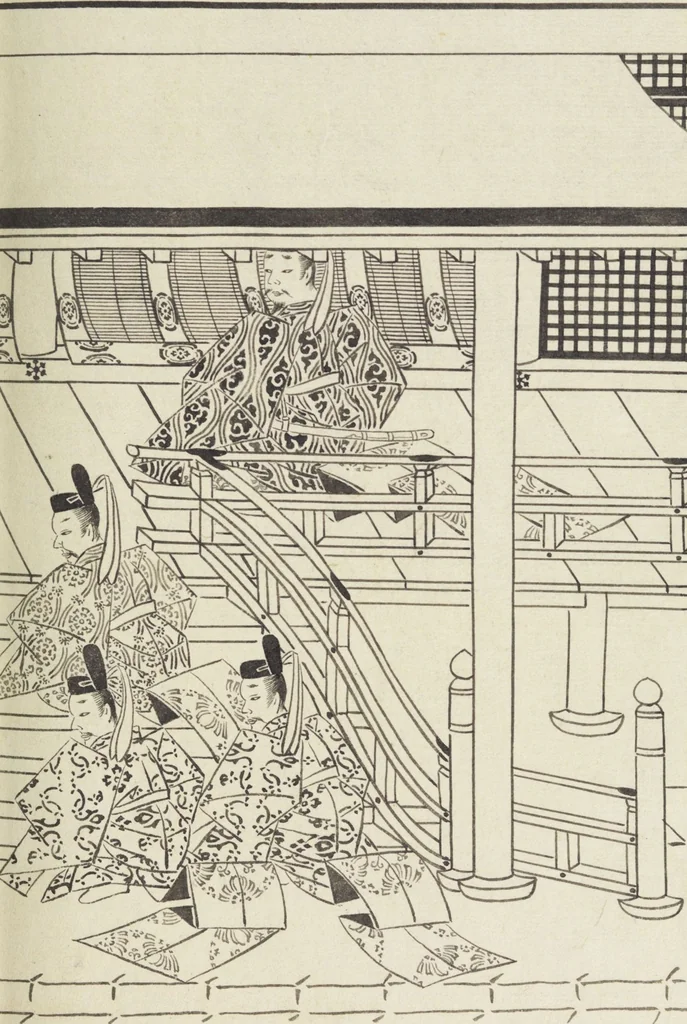 An illustration from Story of Michizane Sugawara, known as Tenjin (Tenjin engi 天神縁起), leaf 146