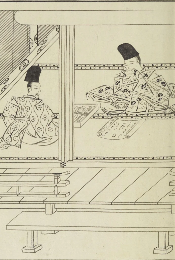 An illustration from Story of Michizane Sugawara, known as Tenjin (Tenjin engi 天神縁起), leaf 149