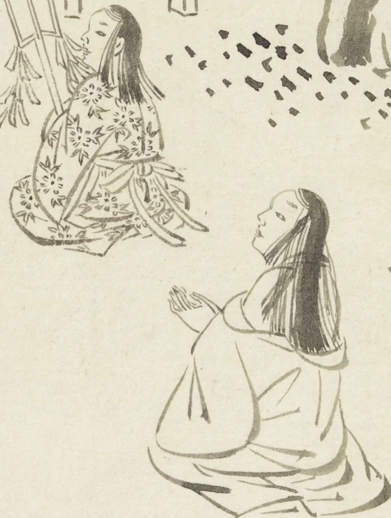 An illustration from Story of Michizane Sugawara, known as Tenjin (Tenjin engi 天神縁起), leaf 164