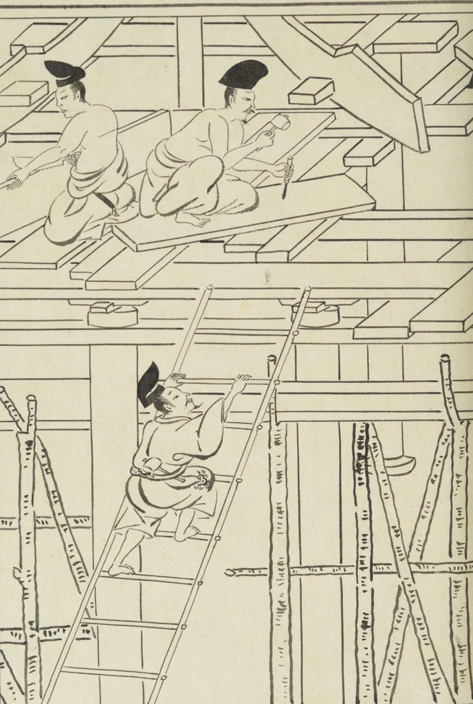 An illustration from Story of Michizane Sugawara, known as Tenjin (Tenjin engi 天神縁起), leaf 175