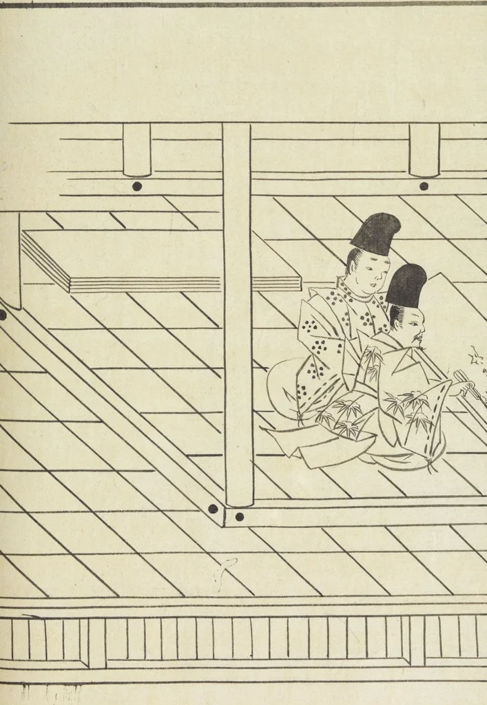 An illustration from Story of Michizane Sugawara, known as Tenjin (Tenjin engi 天神縁起), leaf 178