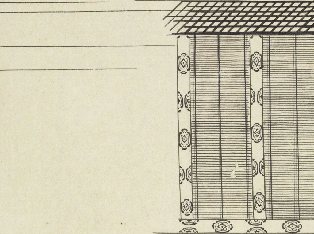 An illustration from Story of Michizane Sugawara, known as Tenjin (Tenjin engi 天神縁起), leaf 18