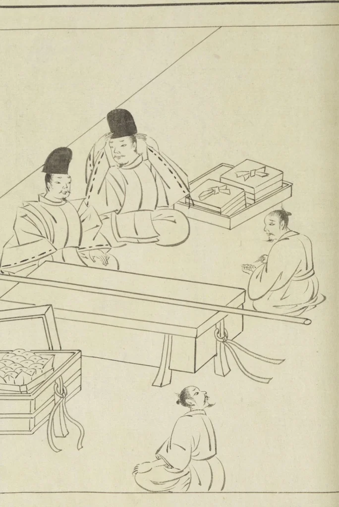An illustration from Story of Michizane Sugawara, known as Tenjin (Tenjin engi 天神縁起), leaf 183