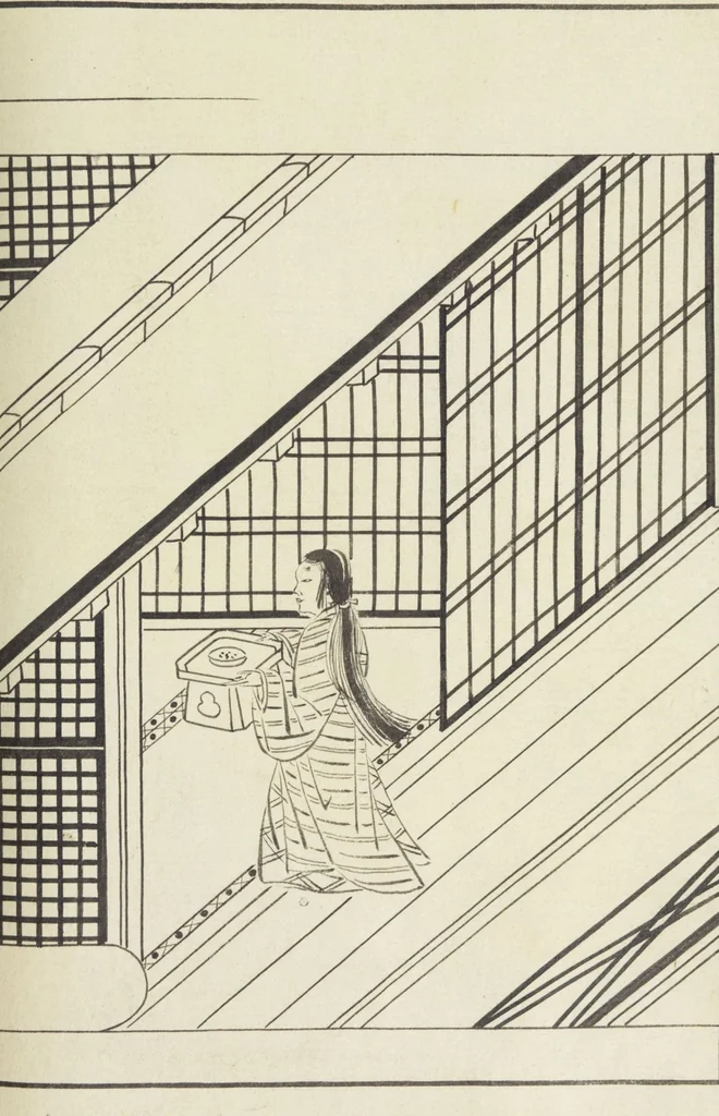 An illustration from Story of Michizane Sugawara, known as Tenjin (Tenjin engi 天神縁起), leaf 186