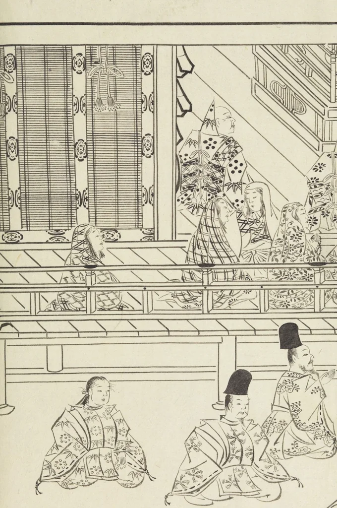 An illustration from Story of Michizane Sugawara, known as Tenjin (Tenjin engi 天神縁起), leaf 40