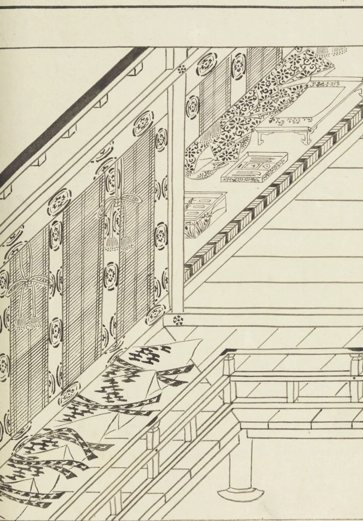 An illustration from Story of Michizane Sugawara, known as Tenjin (Tenjin engi 天神縁起), leaf 56