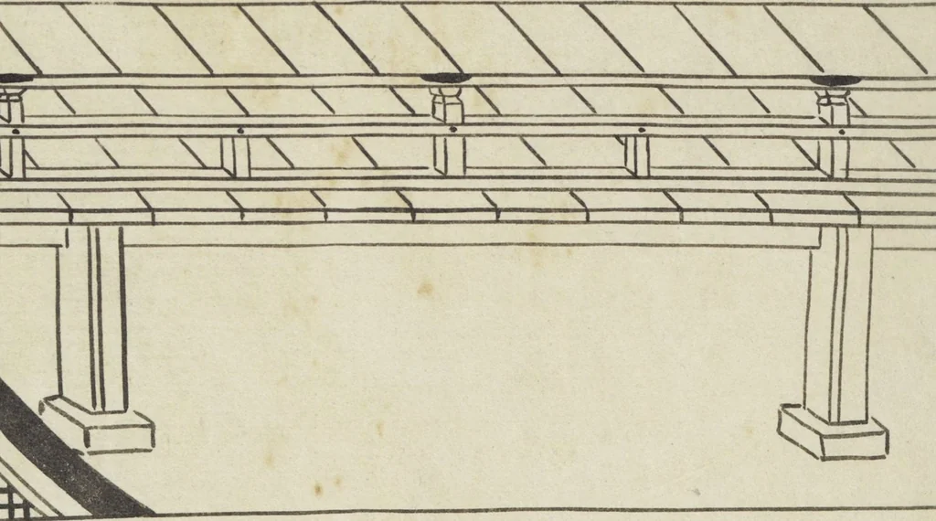An illustration from Story of Michizane Sugawara, known as Tenjin (Tenjin engi 天神縁起), leaf 57
