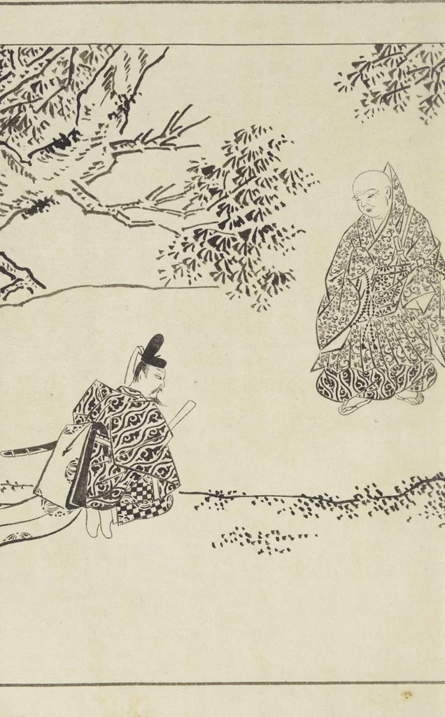 An illustration from Story of Michizane Sugawara, known as Tenjin (Tenjin engi 天神縁起), leaf 65