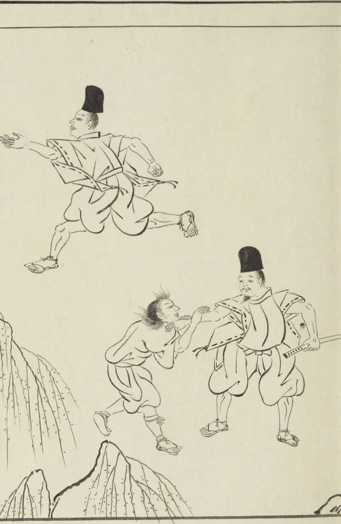 An illustration from Story of Michizane Sugawara, known as Tenjin (Tenjin engi 天神縁起), leaf 73