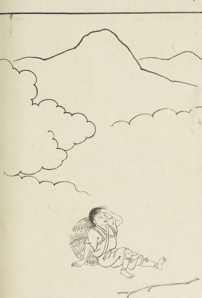 An illustration from Story of Michizane Sugawara, known as Tenjin (Tenjin engi 天神縁起), leaf 76