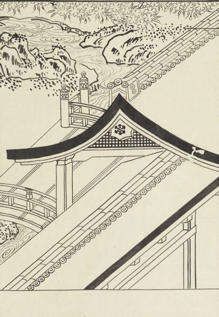 An illustration from Story of Michizane Sugawara, known as Tenjin (Tenjin engi 天神縁起), leaf 8