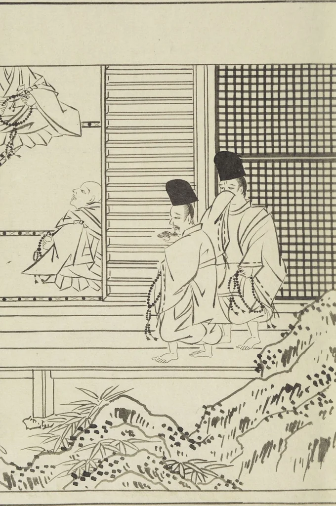 An illustration from Story of Michizane Sugawara, known as Tenjin (Tenjin engi 天神縁起), leaf 99