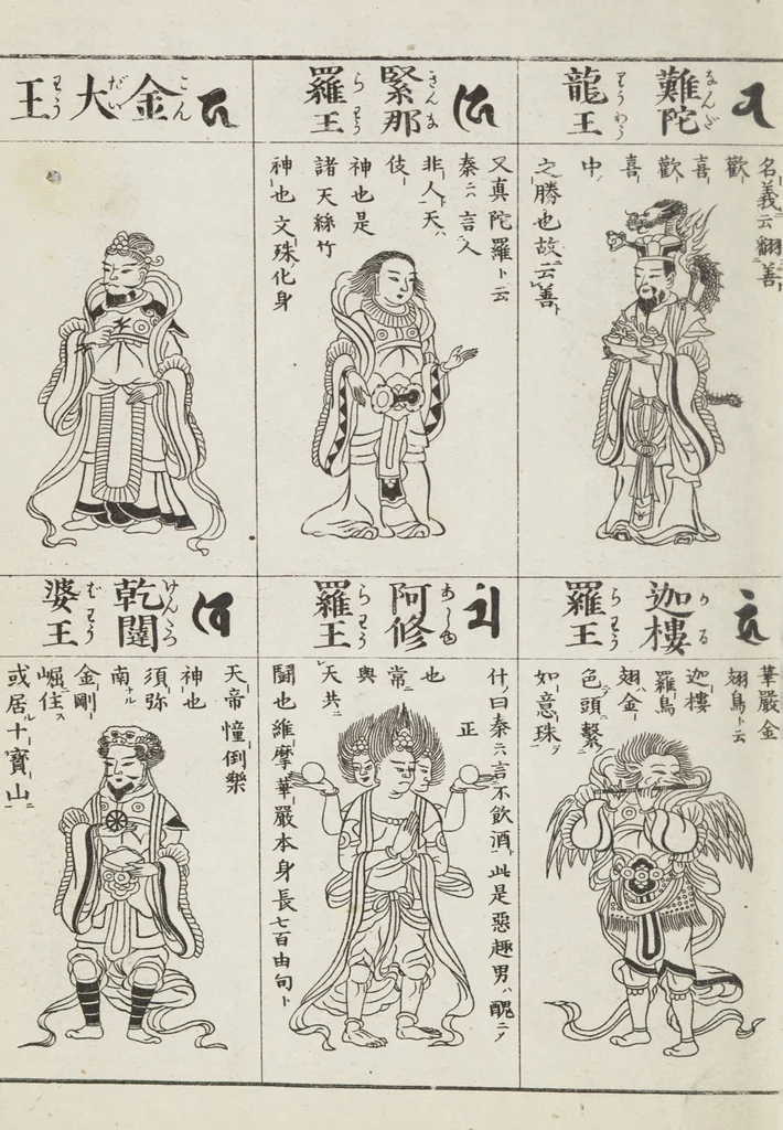 An illustration from Buddhist Figures and Their Attributes [Meiji edition] (Meiji zōho shoshū butsuzō zui 明治増補諸宗佛像図彙), 1886, leaf 119