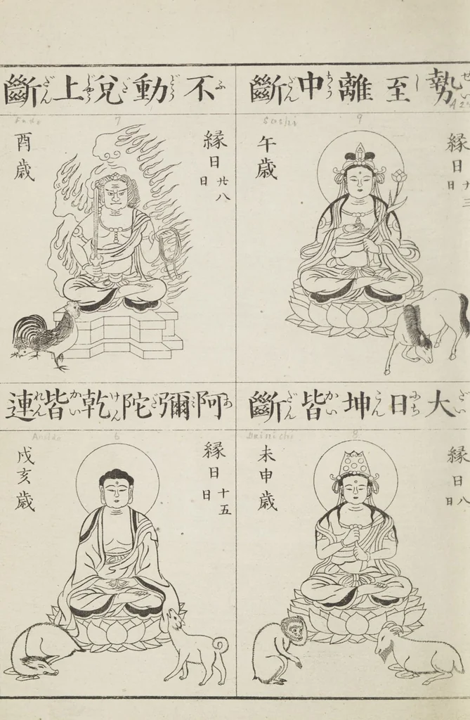An illustration from Buddhist Figures and Their Attributes [Meiji edition] (Meiji zōho shoshū butsuzō zui 明治増補諸宗佛像図彙), 1886, leaf 123