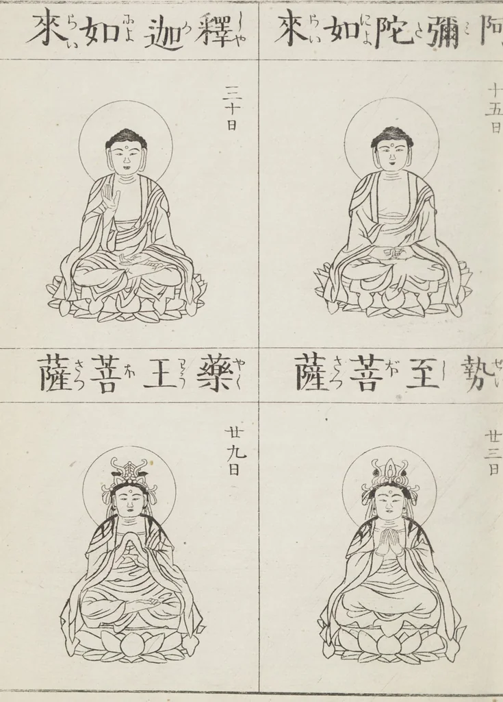 An illustration from Buddhist Figures and Their Attributes [Meiji edition] (Meiji zōho shoshū butsuzō zui 明治増補諸宗佛像図彙), 1886, leaf 135