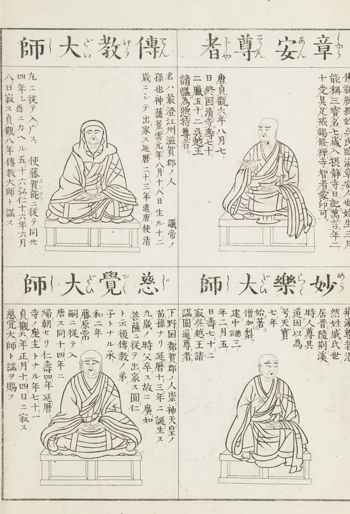 An illustration from Buddhist Figures and Their Attributes [Meiji edition] (Meiji zōho shoshū butsuzō zui 明治増補諸宗佛像図彙), 1886, leaf 154