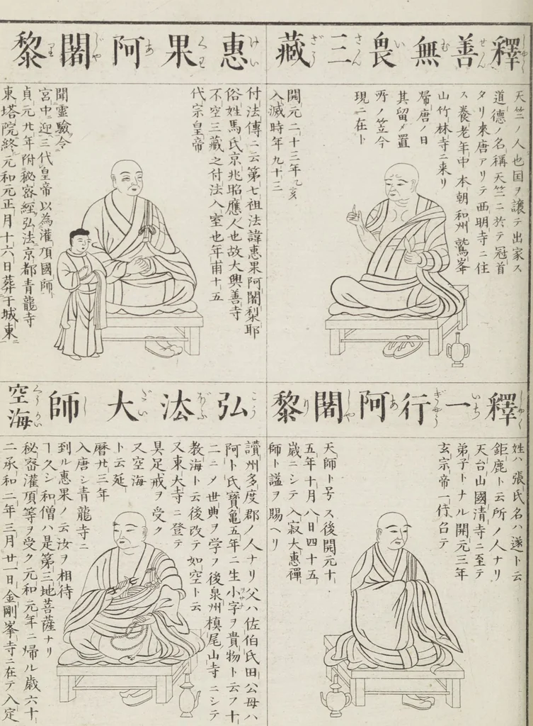 An illustration from Buddhist Figures and Their Attributes [Meiji edition] (Meiji zōho shoshū butsuzō zui 明治増補諸宗佛像図彙), 1886, leaf 157