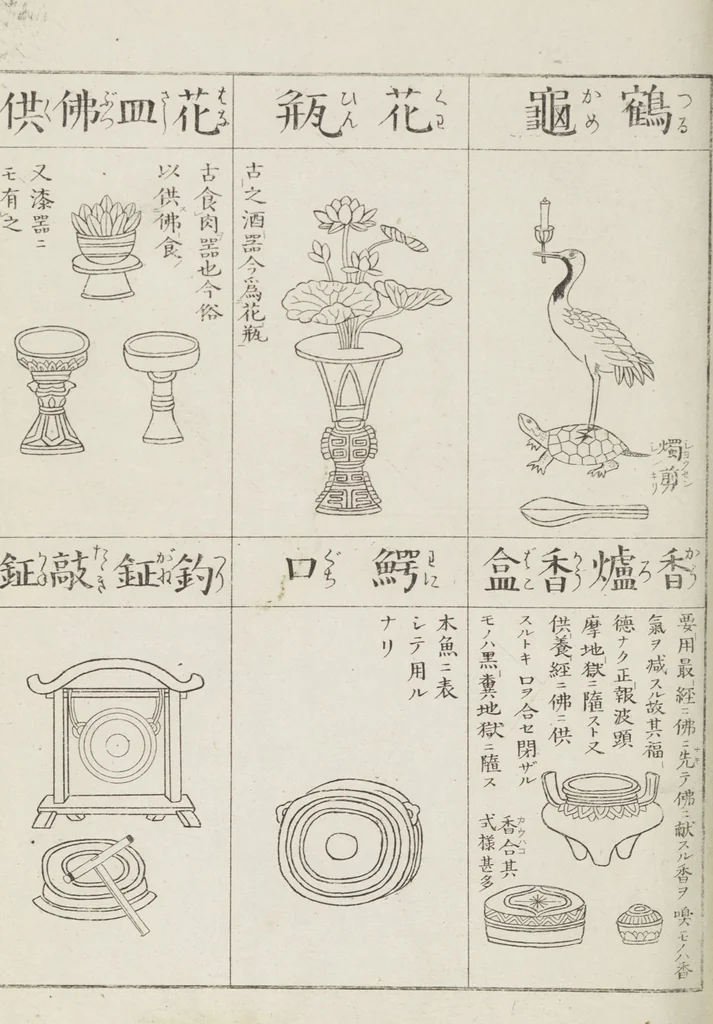 An illustration from Buddhist Figures and Their Attributes [Meiji edition] (Meiji zōho shoshū butsuzō zui 明治増補諸宗佛像図彙), 1886, leaf 181
