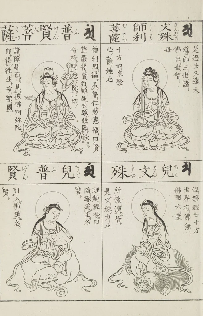 An illustration from Buddhist Figures and Their Attributes [Meiji edition] (Meiji zōho shoshū butsuzō zui 明治増補諸宗佛像図彙), 1886, leaf 31