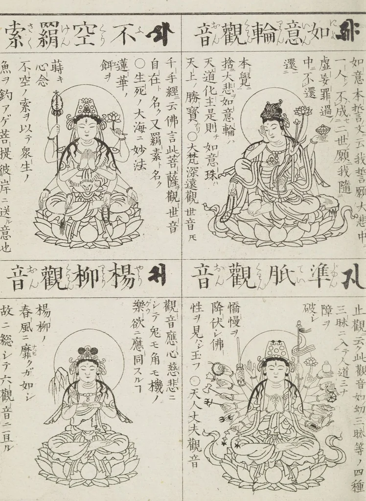 An illustration from Buddhist Figures and Their Attributes [Meiji edition] (Meiji zōho shoshū butsuzō zui 明治増補諸宗佛像図彙), 1886, leaf 45