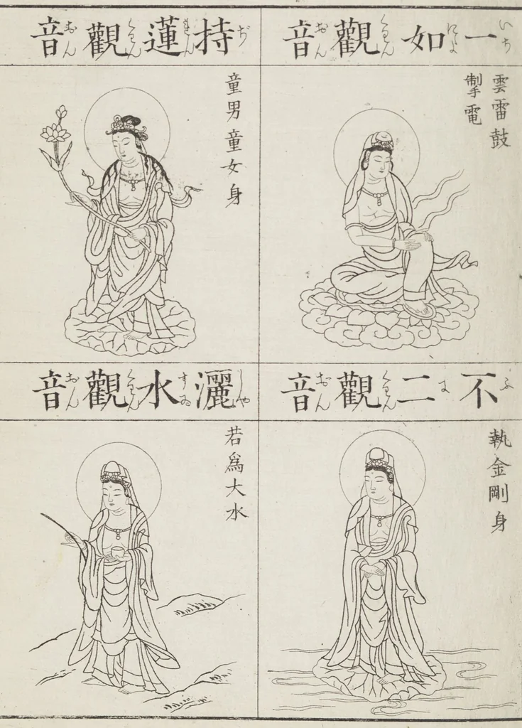 An illustration from Buddhist Figures and Their Attributes [Meiji edition] (Meiji zōho shoshū butsuzō zui 明治増補諸宗佛像図彙), 1886, leaf 53
