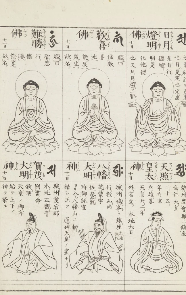 An illustration from Buddhist Figures and Their Attributes [Meiji edition] (Meiji zōho shoshū butsuzō zui 明治増補諸宗佛像図彙), 1886, leaf 66